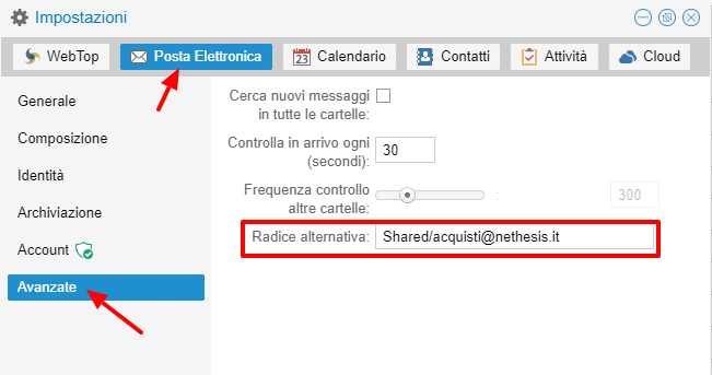 Share identity setting