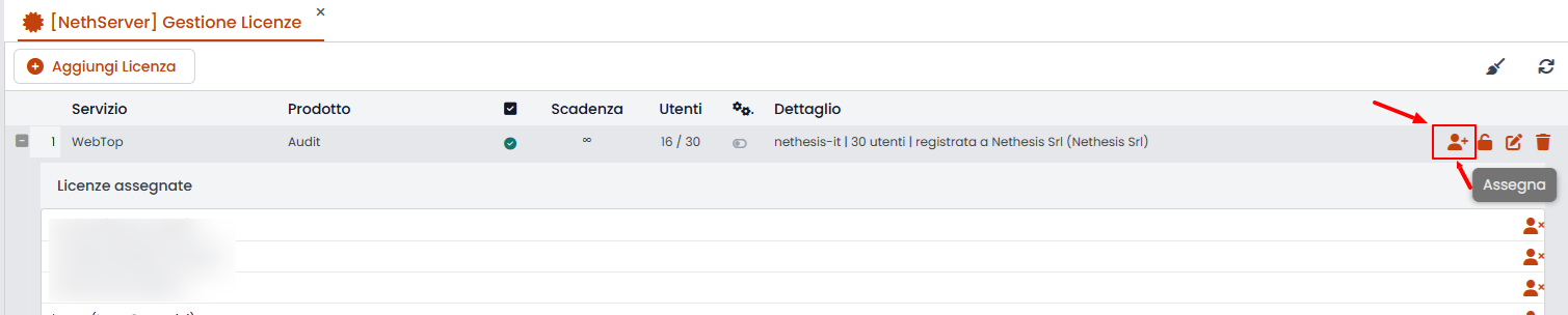 Pulsanti di audit sulle email
