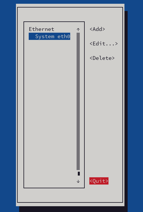 Esci dal menu delle connessioni