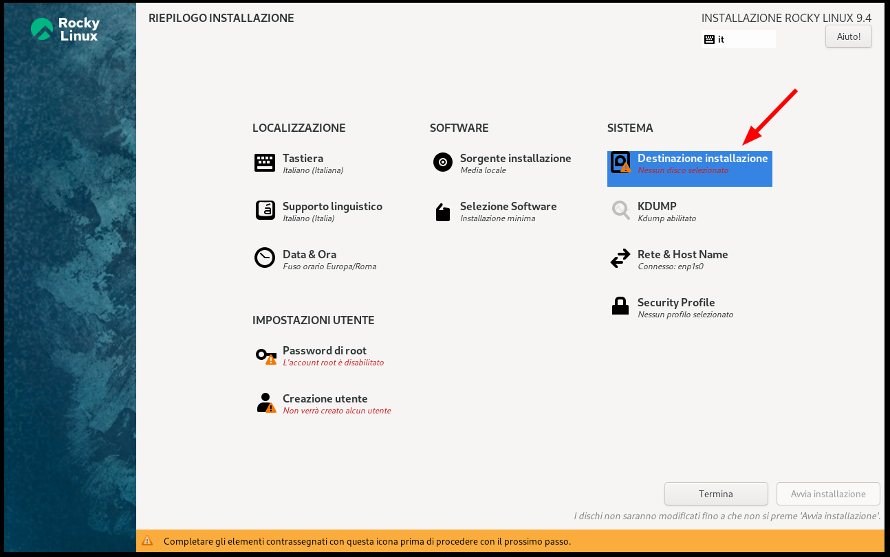 Open Installation Destination